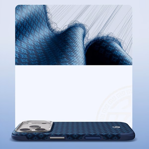 Zils Benks Magnetic Armor Grid Edge X9 kevlara vāciņš ar metāla rāmi (C.K.FL.AP.BE.X073), paredzēts iPhone 18 Pro Max / iPhone 17 Pro Max