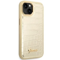 Guess GUHCP14MHGCRHD iPhone 14 Plus 6.7 "zeltains/zeltains cietais apvalks Croco Collection
