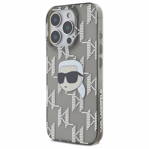 Karl Lagerfeld IML Karl galvas elektroplēts iPhone 16 Pro apvalks - melns