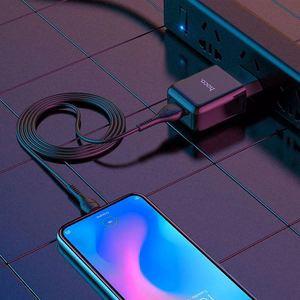 Lādētājs Hoco USB A 2A 10W + kabelis USB A uz USB C N2 melns