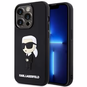 KARL LAGERFELD KLHCP14X3DRKINK IPHONE 14 PRO MAX 6.7 "MELNS/MELNS HARDCASE RUBBER IKONIK 3D