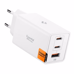 Spigen Essential EE673EU 3 portu 67 W sienas lādētājs - balts