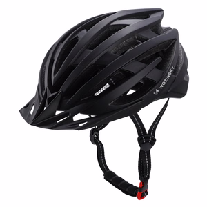 Wozinsky MTB velosipēda ķivere ar noņemamu nagu un aizmugurējo USB gaismu L - melns