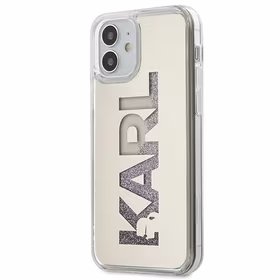 KARL LAGERFELD KLHCP12SKLMLGR IPHONE 12 MINI 5.4 "sudraba Cietais maciņš MIRROR LIQUIDR KARL