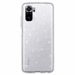 Crystal Glitter viedtālruņa apvalks Xiaomi Redmi Note 10/Note 10S/Poco M5S sudraba