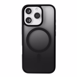 Puro Gradient Magnētiskais silikona viedtālruņa apvalks iPhone 16 Pro - melns