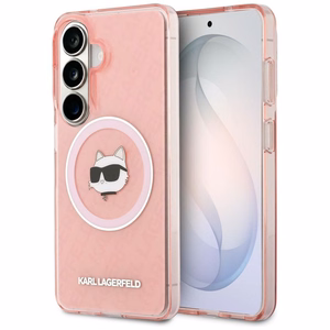 Karl Lagerfeld maciņš IML Repeated Choupette MagSafe priekš Samsung Galaxy S26 rozā