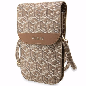 Guess viedtālruņa apvalks GUWBHGCFSEW brūns Maki GCube Stripe