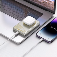 Portatīvais lādētājs saderīgs ar MagSafe Hoco 10000 mAh QC PD 2A 20W Q26A titāna zelta