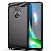 CARBON viedtālruņa apvalks MOTOROLA Moto G9 PLAY / E7 PLUS melns