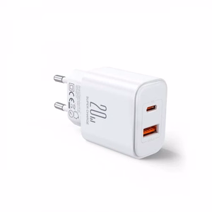 Lādētājs Joyroom JR-TCF05 balts 20W (1xPD 1xQC3.0) + Type-C / Lightning 100cm kabelis