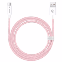 Blavec Kabelis Candy pīnēts - USB uz Type C - PD 60W 3A 3 metri Apple CarPlay/Android Auto (CCA-UC3P30) rozā