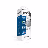 Energizer Ultimate - Multiplug EU / UK / US GaN 20W PD mains lādētājs (sudrabs)