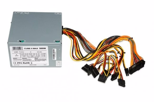 iBox CUBE II barošanas bloks 500 W 20+4 pin ATX ATX sudrabs