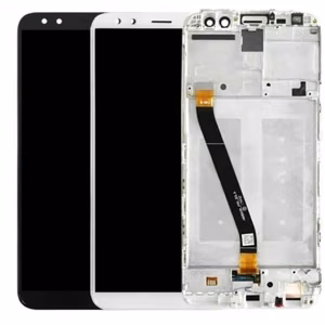 LCD displejs saderīgs ar Huawei Mate 10 Lite balts ar rāmi HQ
