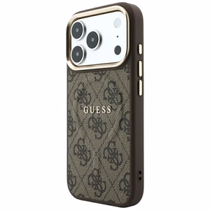 Guess Embossed 4G Classic MagSafe maciņš iPhone 17 Pro Max / 18 Pro Max, brūns