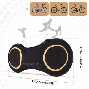 Rockbros D95 elastīgs pārvalks 26–29 collu gravel, kalnu, pilsētas un šosejas velosipēdiem, 700C (71 × 152 cm) – melns