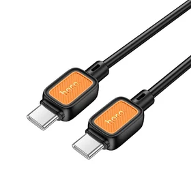 Kabelis USB C uz USB C Hoco 3A 60W 1 m X108 melns