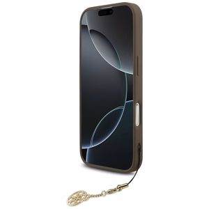 Guess 4G Charms Collection Magnētiskais viedtālruņa apvalks iPhone 17 - brūns