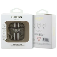 Guess GUA2P4RPSW AirPods 1/2 apvalks brūns 4G Printed Stripes Charm
