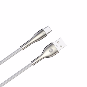Forever Sleek kabelis USB - USB-C 1,0 m 3A balts