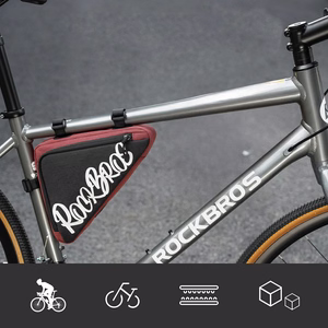 Rockbros G002 Flash Journey trīsstūra velosipēda rāmja soma, 1.4L – krāsa: sarkana