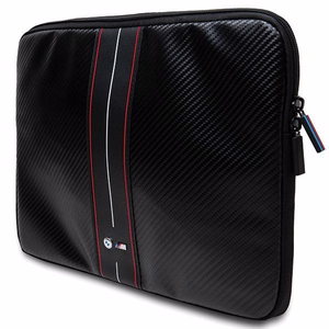 BMW Carbon & Red Stripe apvalks 16" klēpjdatoram - melns