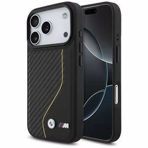 BMW M Carbon Line & Logo MagSafe Чехол для iPhone 17 Pro - жёлтый