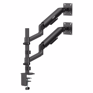 Ergo Office ER-692 B – dual gas-spring monitor arm for 17–32-inch screens, 1–10 kg per arm, matte black