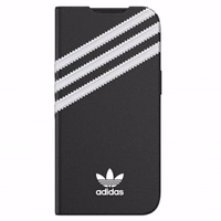 Adidas OR grāmatiņas tipa viedtālruņa apvalks PU iPhone 13 Pro / iPhone 13 – melns un balts