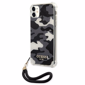 Guess GUHCN61KSARBK iPhone 11 6.1" / Xr чёрный/чёрный жёсткий чехол Camo Collection