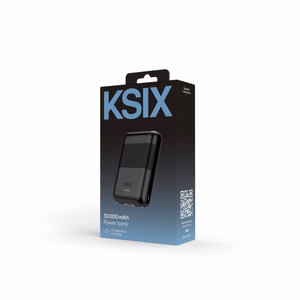 Ksix внешний аккумулятор Mini 10000mAh 10W + кабель USB-A USB-C черный