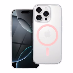 Drop Glue Krāsains Gredzens Magnētiskais Viedtālruņa apvalks saderīgs ar MagSafe IPHONE 12 PRO MAX rozā