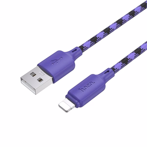 Kabelis USB A uz Lightning Hoco 2,4A 1 m X116 gradienta violeta