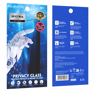 Borofone rūdīts stikls BF7 Diamond Armor Full Screen Anti-spy priekš iPhone 17 Pro Max, 10 gab.