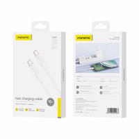 FONENG kabelis XS01 USB-C - USB-C PD 60W 1M balts
