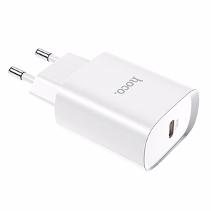 Tālruņa lādētājs Hoco USB C PD 20W N14 balts