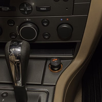 Forever CC-06 PD QC auto lādētājs 1x USB-C 1x USB 20W melns + USB-C - USB-C kabelis 60W