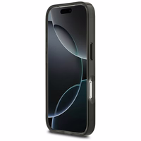 BMW M IML metāla pogas trīskrāsu līnijas magnētiskais viedtālruņa apvalks iPhone 17 Pro Max - melns