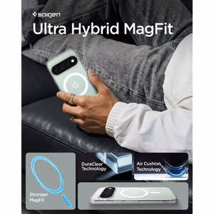 Spigen Ultra Hybrid Mag MagSafe aizsargvāciņš Google Pixel 11 Pro, caurspīdīgs / balts