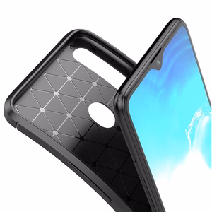 Oglekļa šķiedras apvalks viedtālrunim SAMSUNG Galaxy A20E - melns