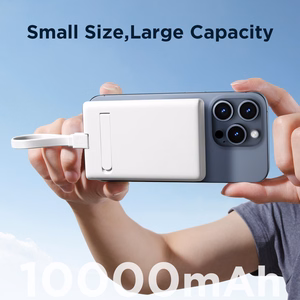 Powerbank Joyroom JR-PBM01 магнитный 10000mAh 20W с подставкой + кабель Lightning - USB-C - белый