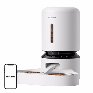 Petlibro Granary camera feed dispenser with double bowl, 5L (white)