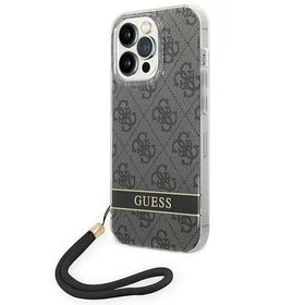 Guess GUOHCP14LH4STK iPhone 14 Pro 6.1 "melns / melns cietais apvalks 4G druka Siksna