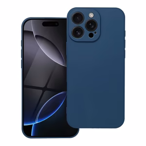 Mīksts viedtālruņa apvalks IPHONE 16 Pro Max tumši zils