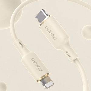 Dudao L7SF 2in1 USB-C - USB-C / Lightning kabelis 100W 1.2m - bēšs