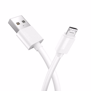 Kabelis T-PHOX Nets Micro USB, balts, 3A, PVC, 1,2M