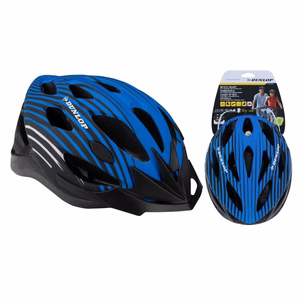 Dunlop regulējama MTB velosipēda ķivere, M izmērs, 55–58 cm, zila un melna