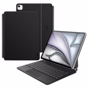 Tech-Protect Smartcase Magnētiskais ar tastatūru iPad Pro 12.9” 2020 / 2021 / 2022 / iPad Air 13” 2024 / 2025 - Melns