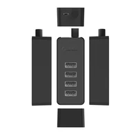 Hub Orico W5P-U2-030 4x USB-A 2.0 30cm - melns